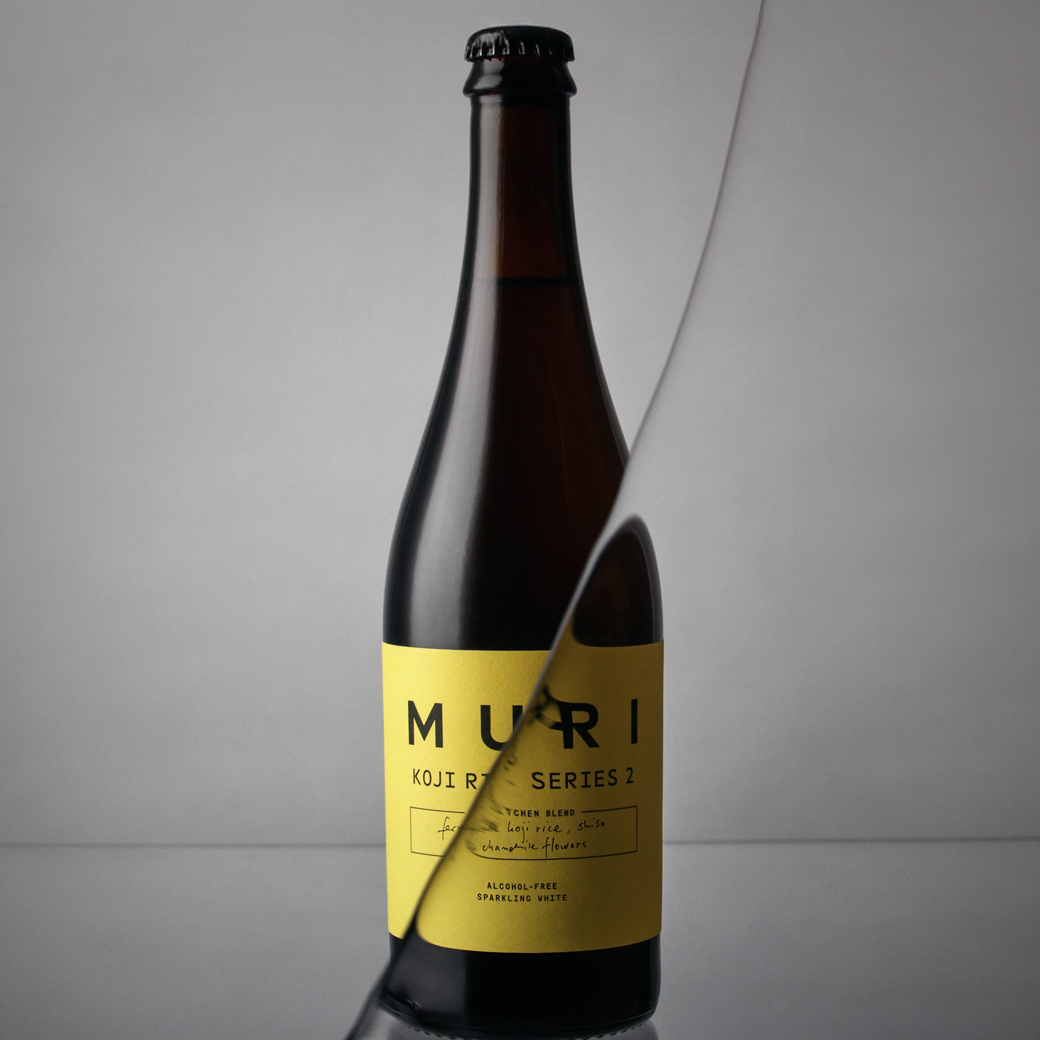 Bottle of MURI Koji Rice Series 3 on a gray background