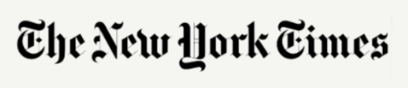 The New York Times logo in black text on a white background